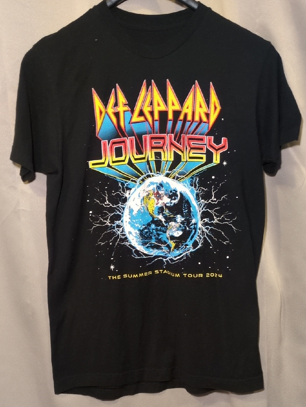 Def Leppard Journey Tour Black Graphic Tee
